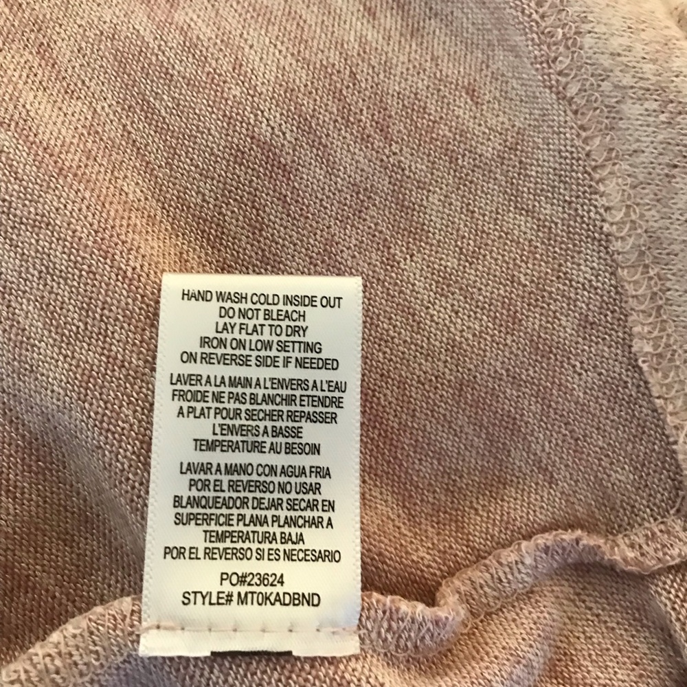 Bobeau Angel Wing Women's Marled V-Neck Top Dusty Rose Size Medium NWT - Picture 10 of 10